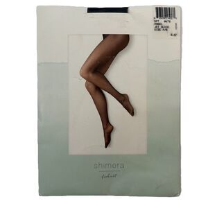 Shimera Jet Black Fishnet Tights Size A/B Sheer Net Stockings Mesh Pantyhose